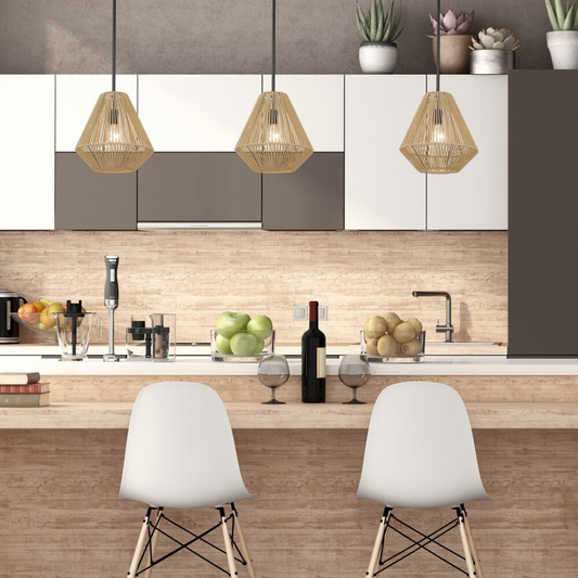 Boho Rattan Pendant Light